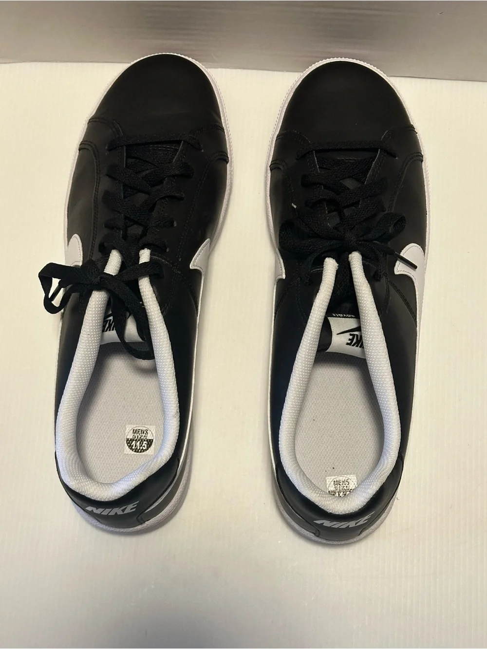 Nike Court Royale 2 Black White Mens Athletic Skate Shoes Low Size 11.5